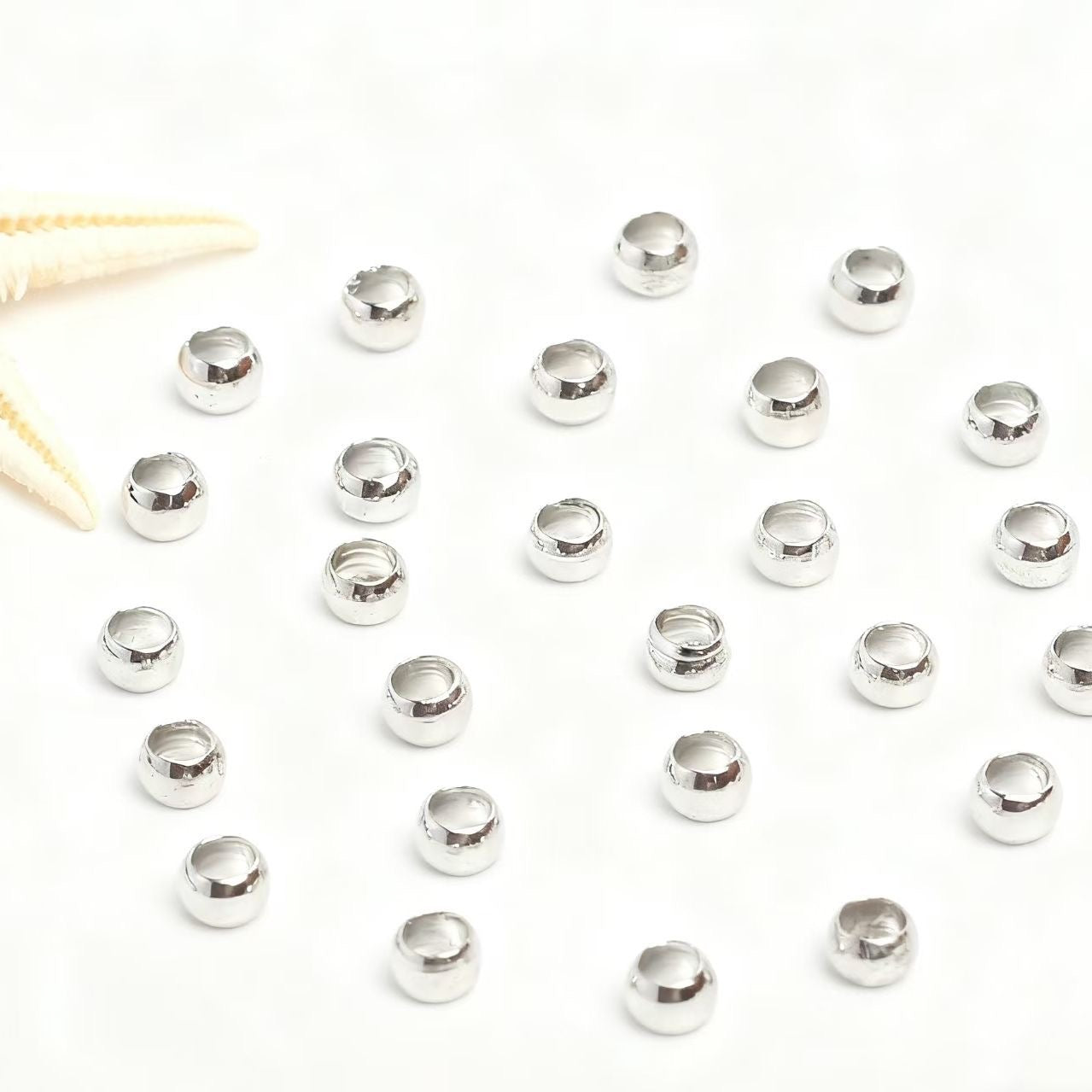 AC006-Shiny Round Small Spacer Beads