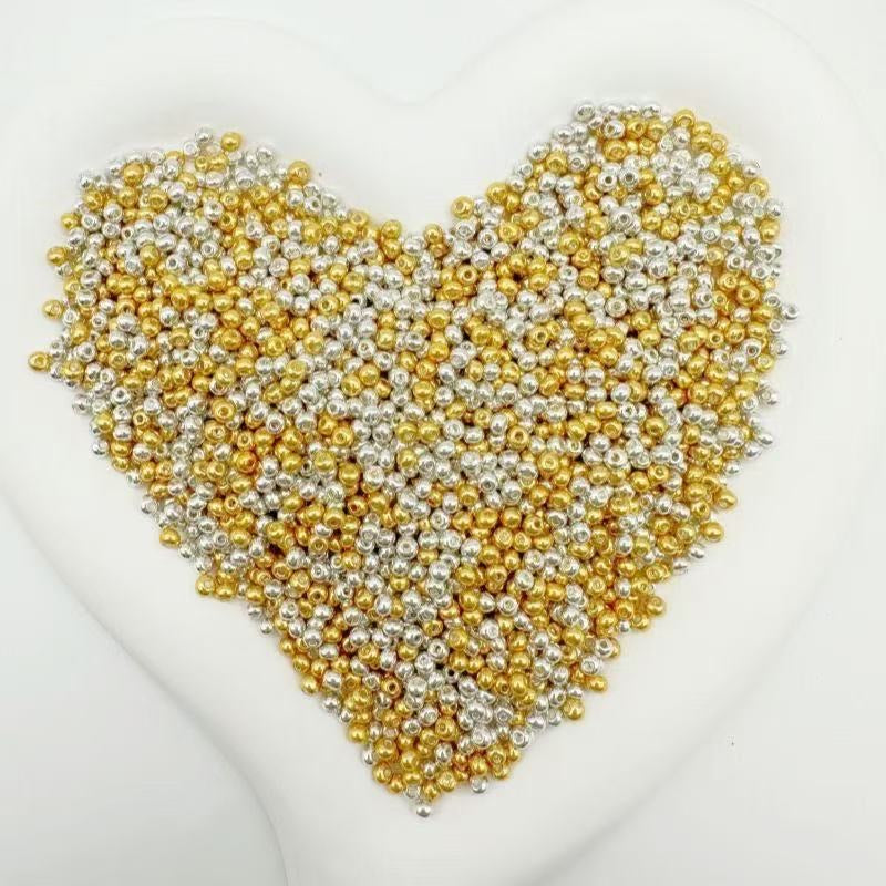 AC006-Shiny Round Small Spacer Beads