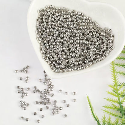 AC006-Shiny Round Small Spacer Beads