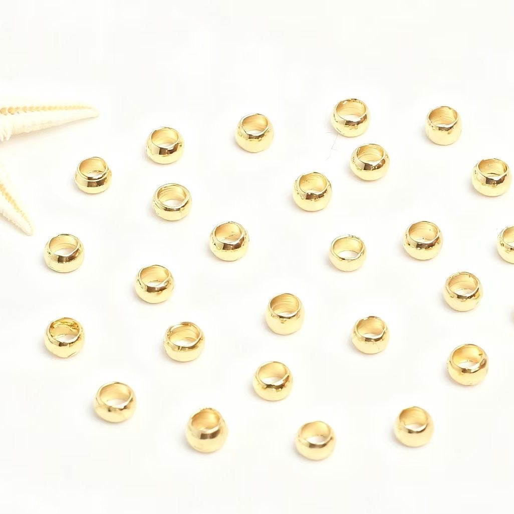 AC006-Shiny Round Small Spacer Beads