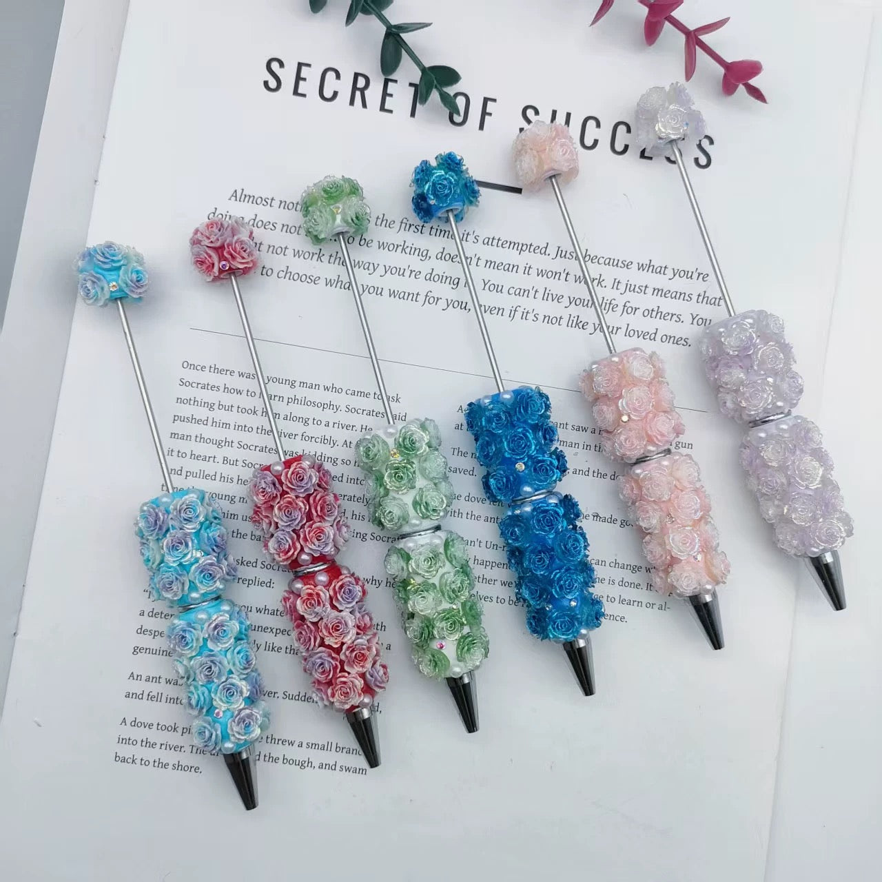 DP004-Flower Beaded Pen
