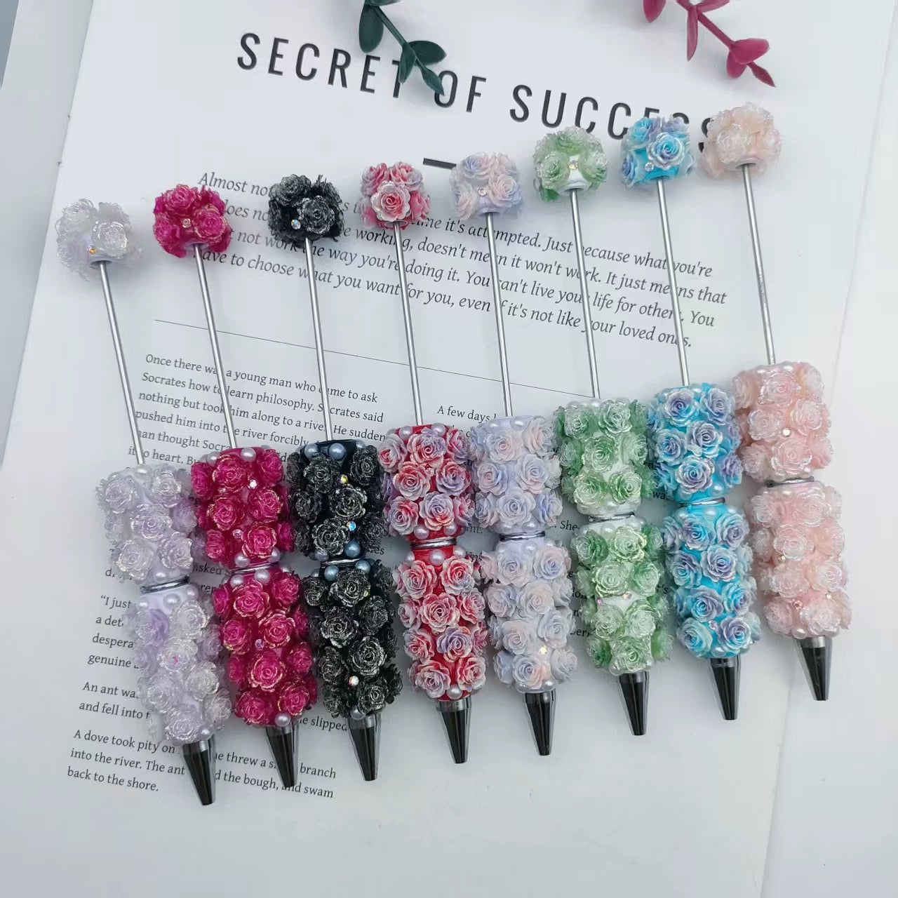 DP004-Flower Beaded Pen